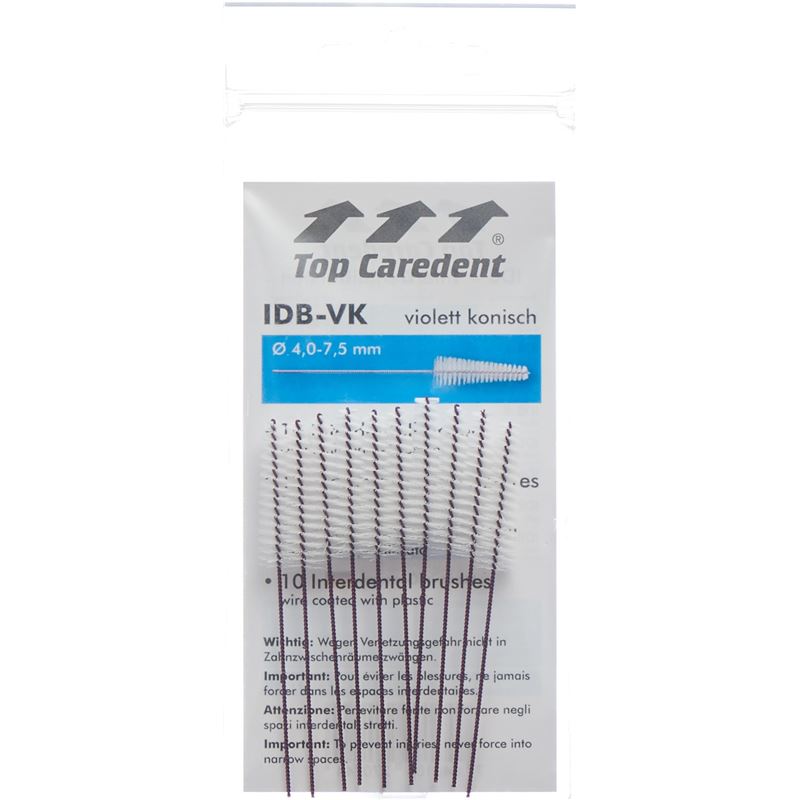 TOP CAREDENT C11 IDB-VK Int Bürste viol kon 10 Stk