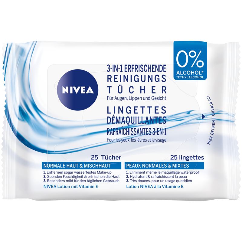 NIVEA Reinigungstücher erfrischend 25 Stk