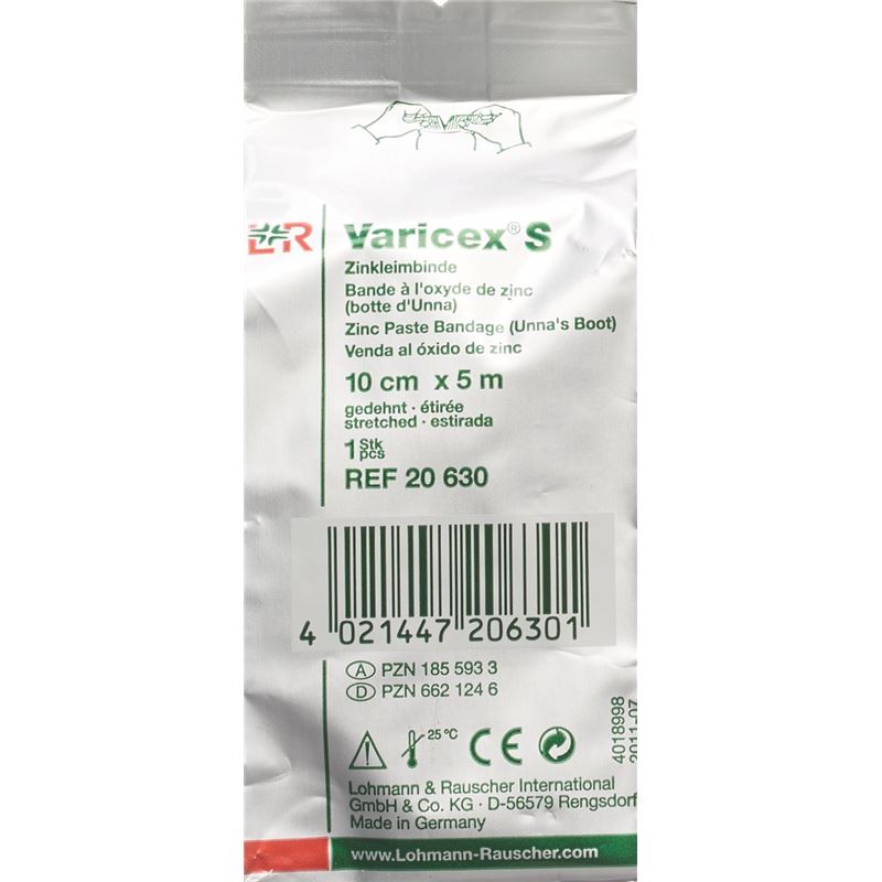 VARICEX S Zinkleimbinde 10cmx5m