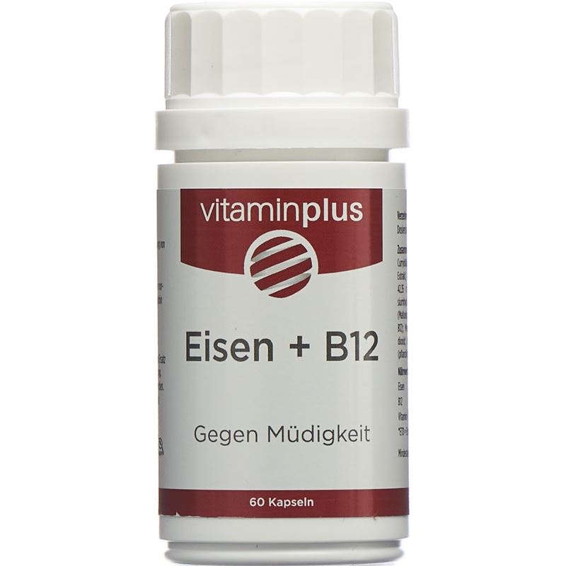 VITAMINPLUS Eisen 21 mg + B12 Kaps Ds 60 Stk