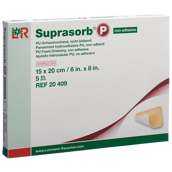 SUPRASORB P Schaumverband 15x20cm n klebe 5 Stk
