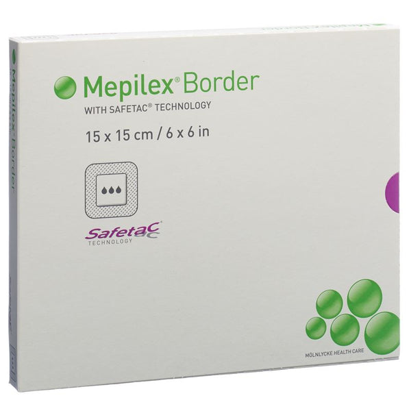MEPILEX Border Schaumverband 15x15cm Silik 5 Stk
