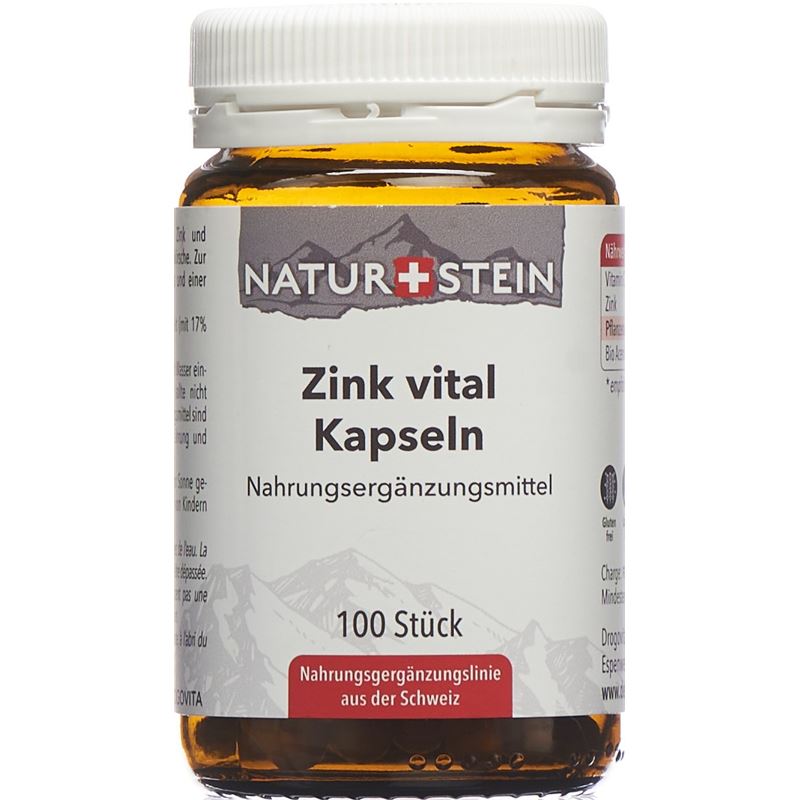 NATURSTEIN Zink Vital Kaps Glas 100 Stk