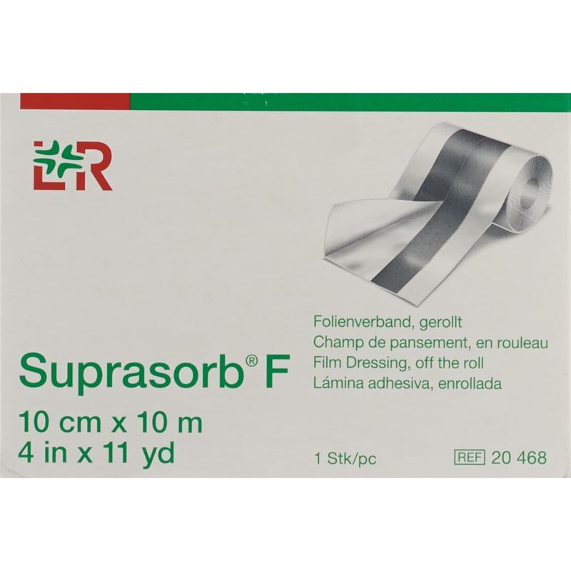 SUPRASORB F Folien Verband 10cmx10m unsteril Rolle