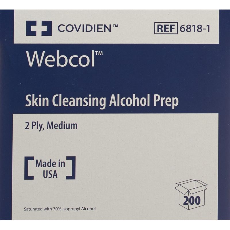 WEBCOL Alkoholtupfer 3.3x3.1cm steril 200 Stk