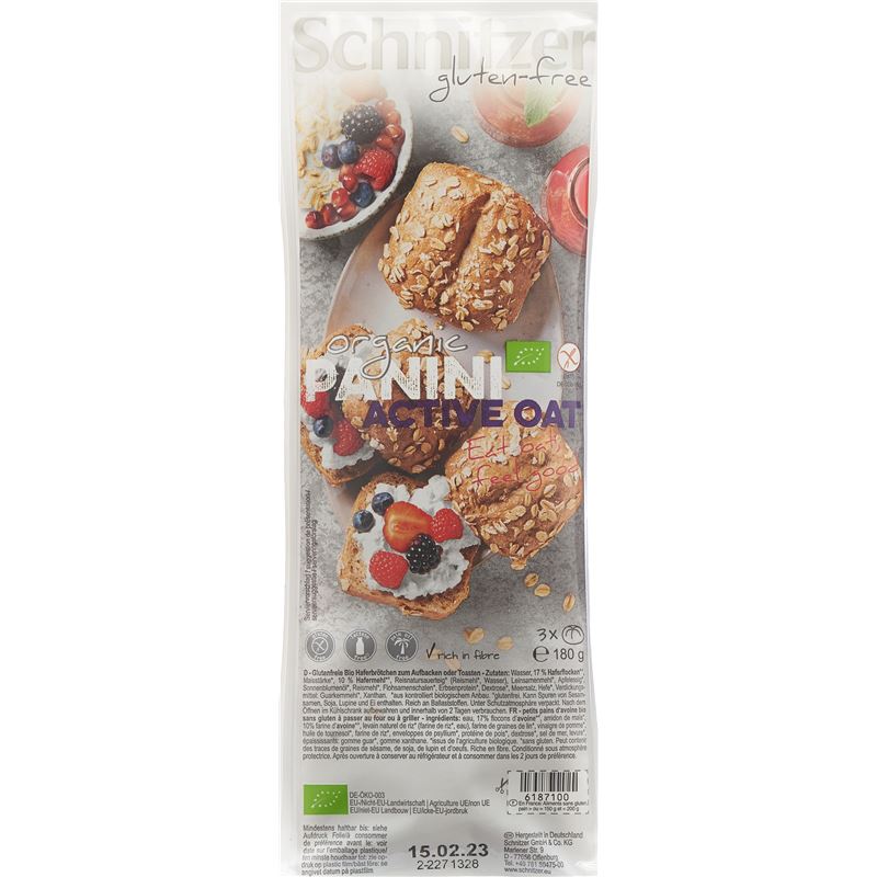 SCHNITZER Panini Active Oat Bio Btl 180 g