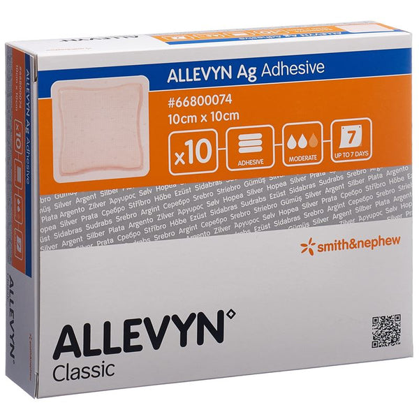 ALLEVYN AG ADHESIVE Wundkompr 10x10cm 10 Stk