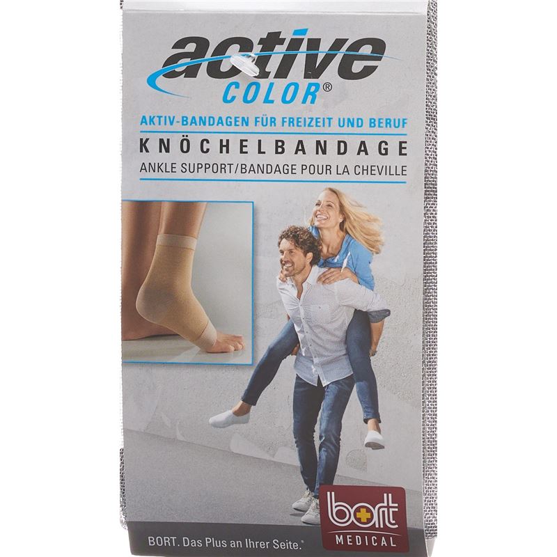 BORT ActiveColor Knöchelbandage L +23cm beige