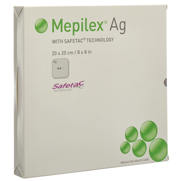 MEPILEX Ag Schaumverband Safetac 20x20cm Sil 5 Stk