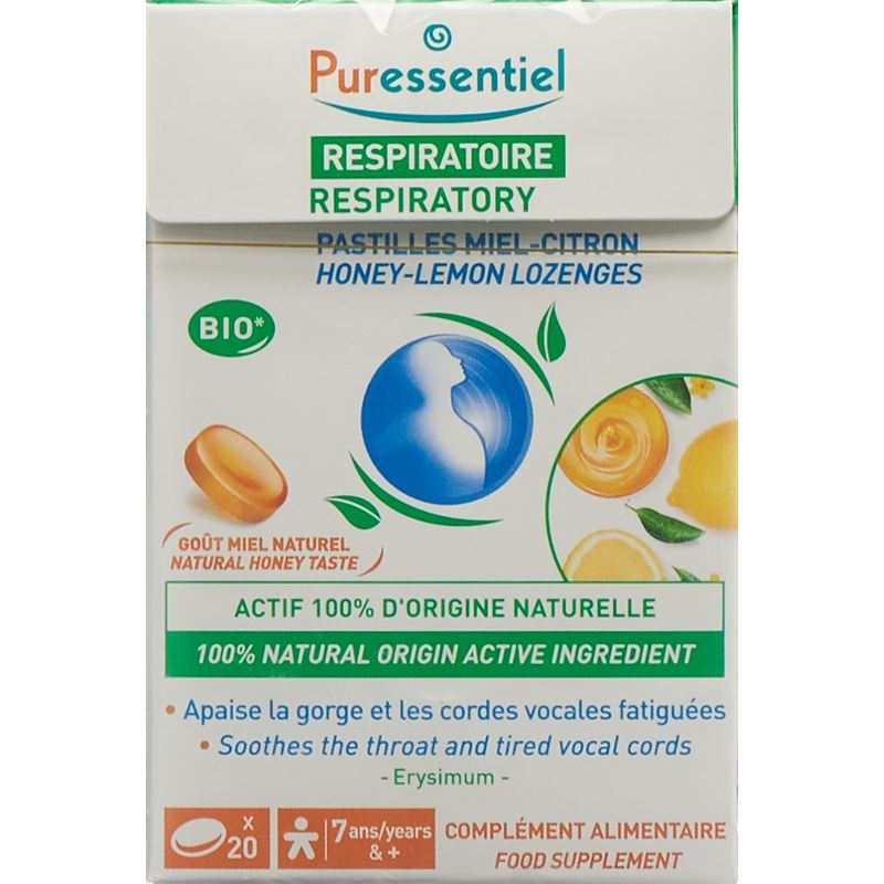 PURESSENTIEL Lutschtabl Atemwege Honig Zitr 20 Stk
