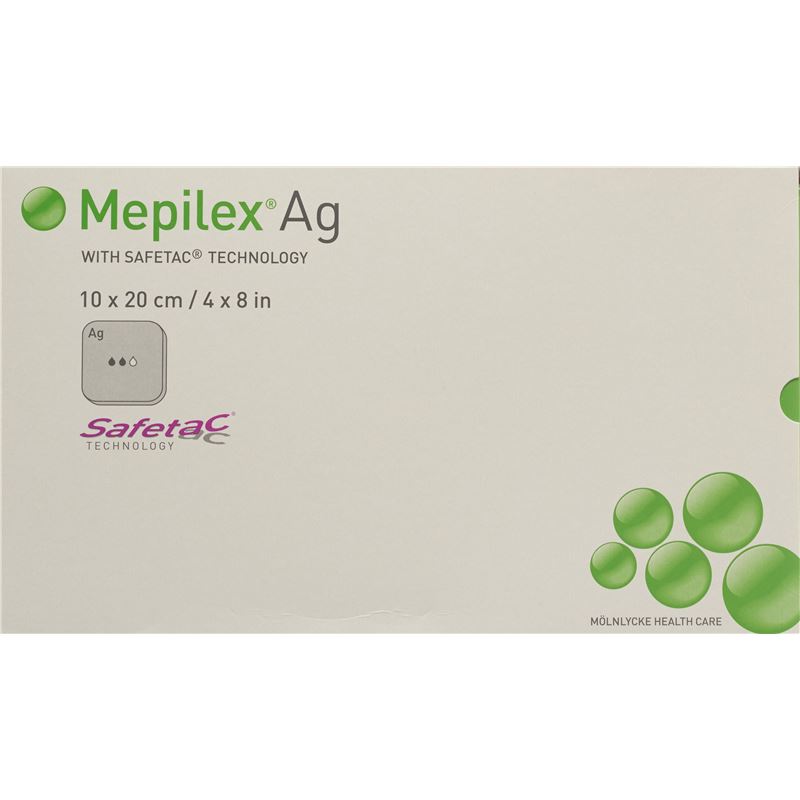 MEPILEX Ag Schaumverband Safetac 10x20cm Sil 5 Stk