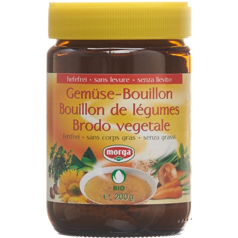 MORGA Gemüse Bouillon hefefrei fettfrei Bio 200 g