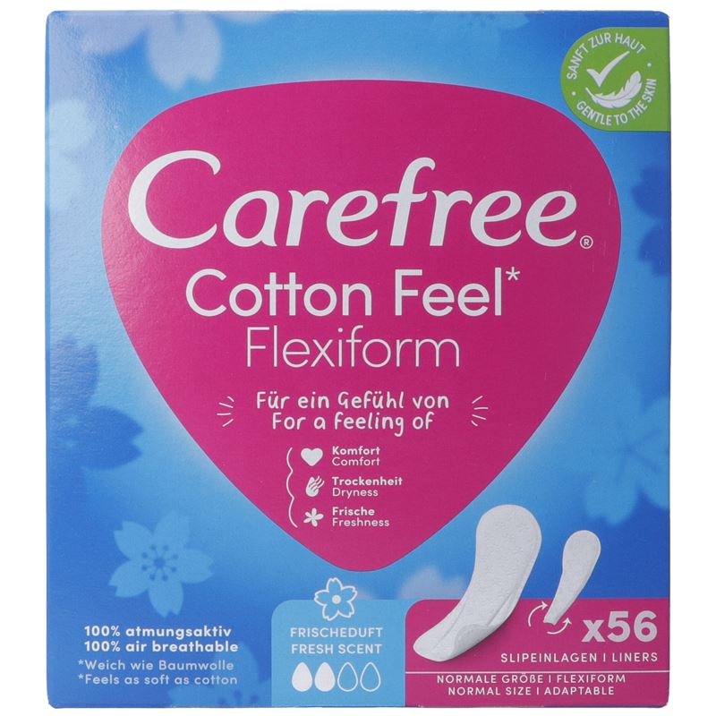 CAREFREE Cotton Feel Flexiform Fresh 56 Stk