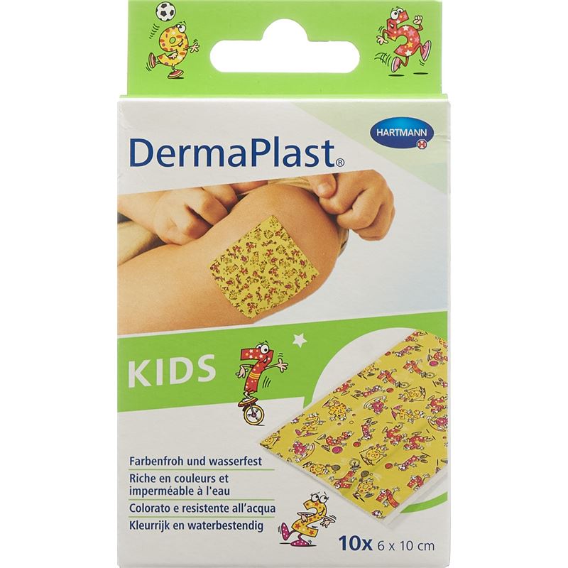 DERMAPLAST Kids Schnellverband 6x10cm Plast 10 Stk