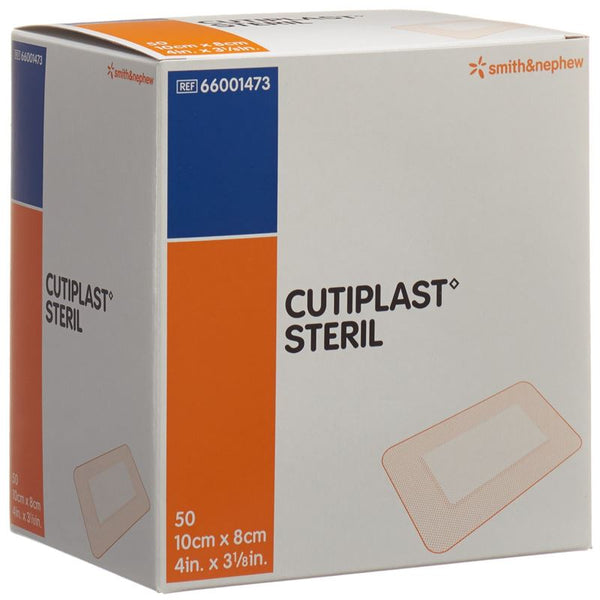 CUTIPLAST STERIL Wundverb 10cmx8cm weiss 50 Stk