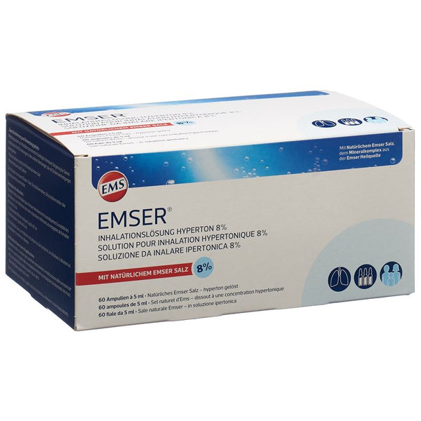 EMSER Inhalationslösung 8 % hyperton 60 Amp 5 ml
