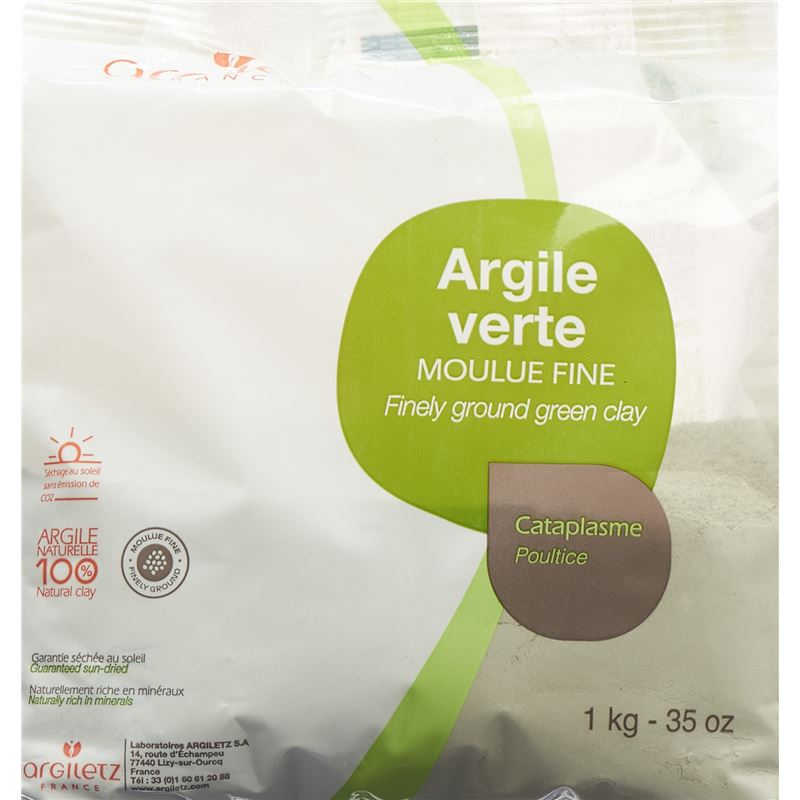 ARGILETZ Tonerde grün Plv fein gemahlen Btl 1 kg