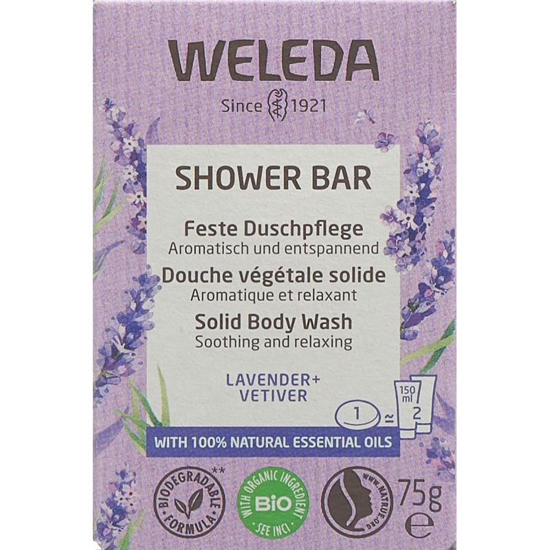 WELEDA Feste Duschpflege Lavender Vetiver 75 g