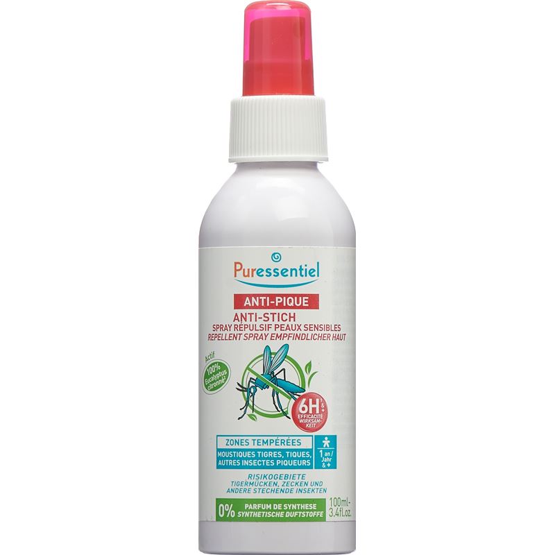 PURESSENTIEL Anti-Stich Spray empfindl Haut 100 ml