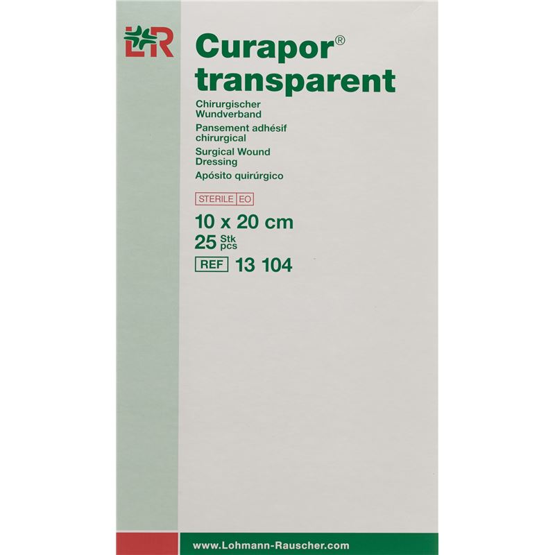 CURAPOR Wundverband 10x20cm transparent 25 Btl