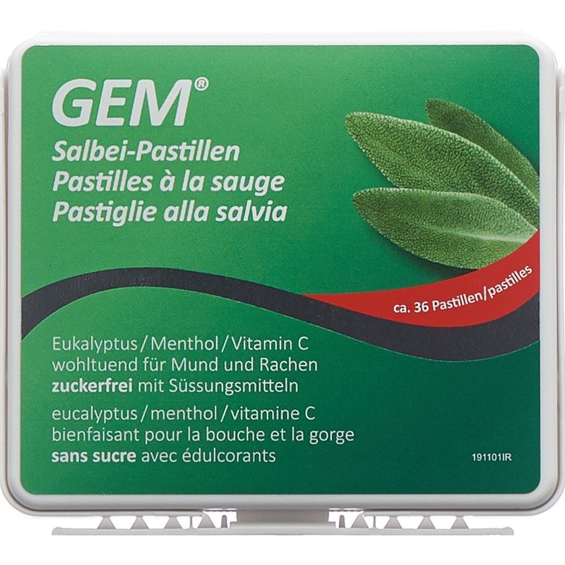 GEM Salbei-Pastillen zuckerfrei 36 Stk