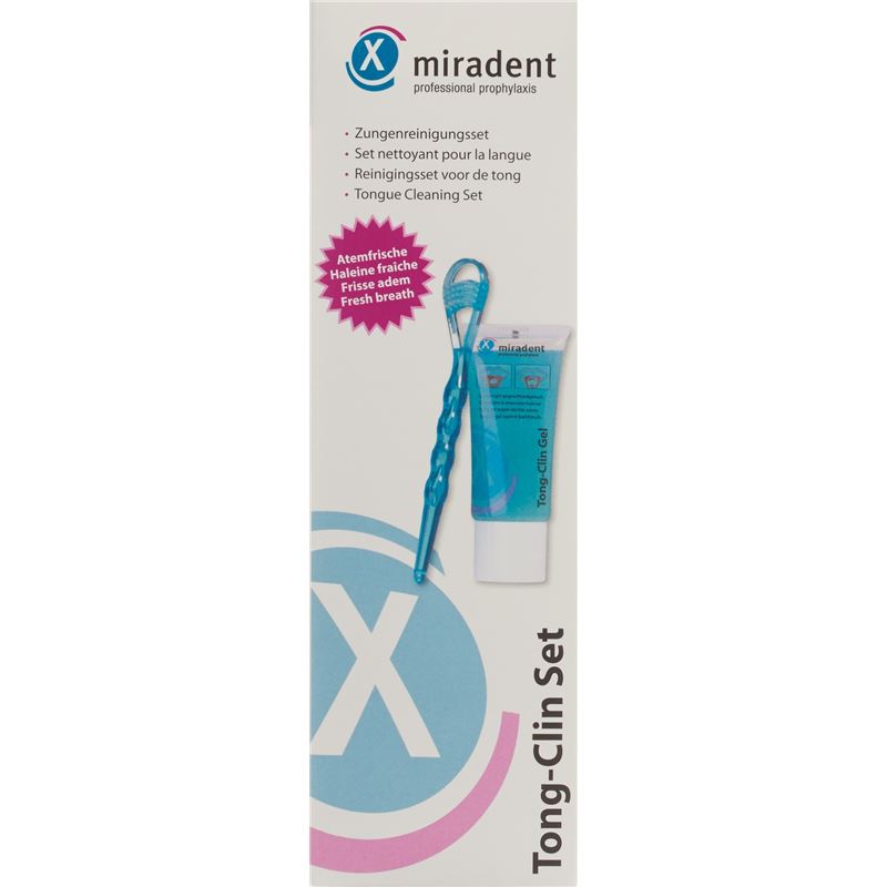 MIRADENT Tong-Clin Set 50ml Gel + Zungenreiniger
