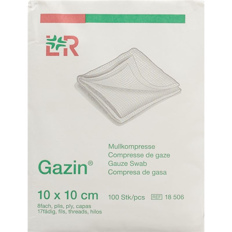 GAZIN Mullkompressen 10x10cm 8f unst 100 Stk