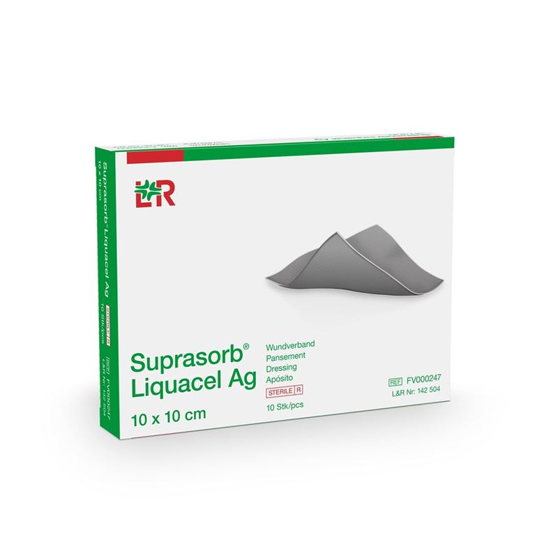 SUPRASORB Liquacel Ag 10x10cm 10 Stk