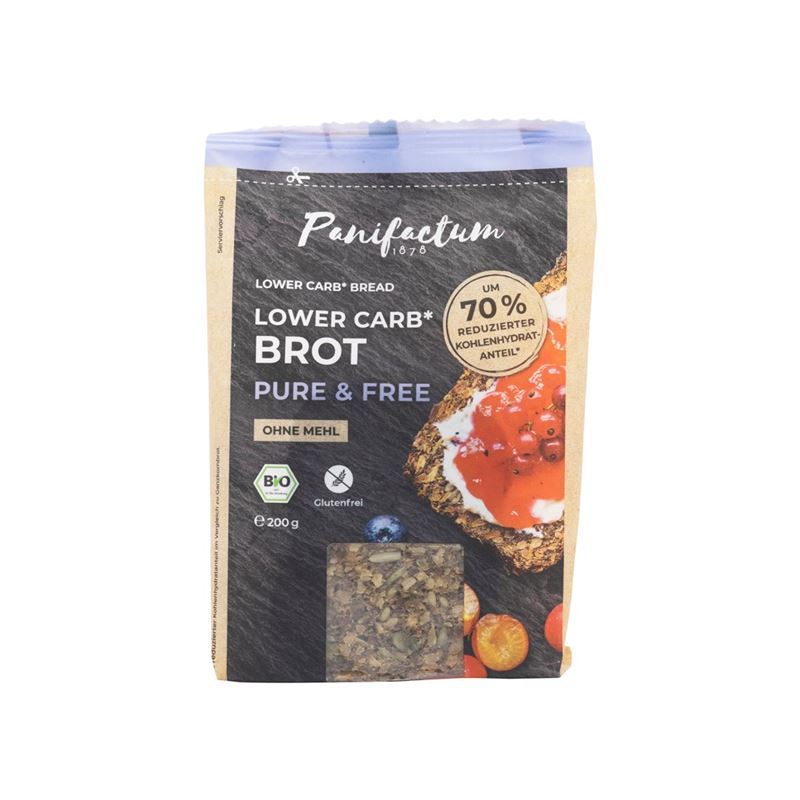 PANIFACTUM Lowcarb Brot Pu&Free Bio glutenfr 200 g
