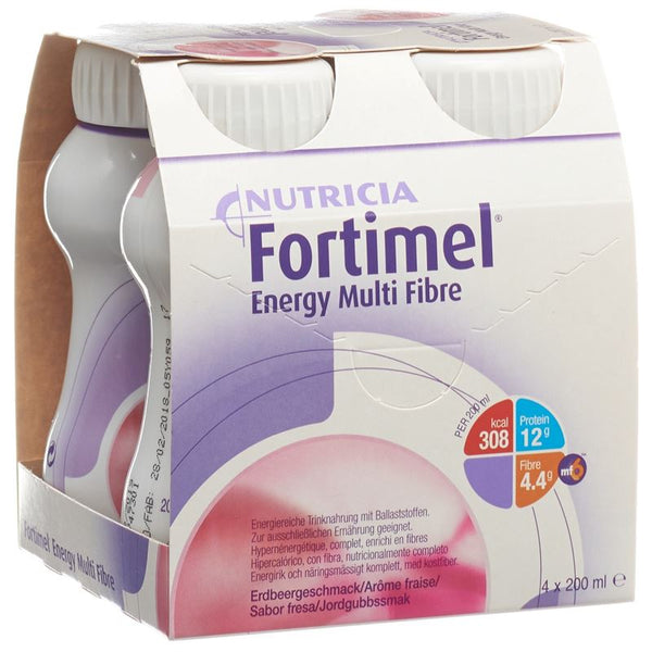 FORTIMEL Energy Multi Fibre Erdbeer 4 Fl 200 ml