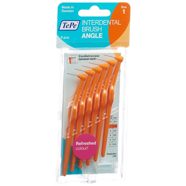 TEPE Angle Interdental-Brush 0.45mm orange 6 Stk