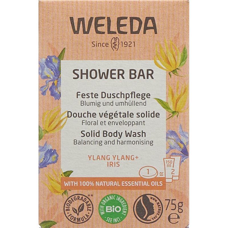 WELEDA Feste Duschpflege Ylang Yla Iris 75 g