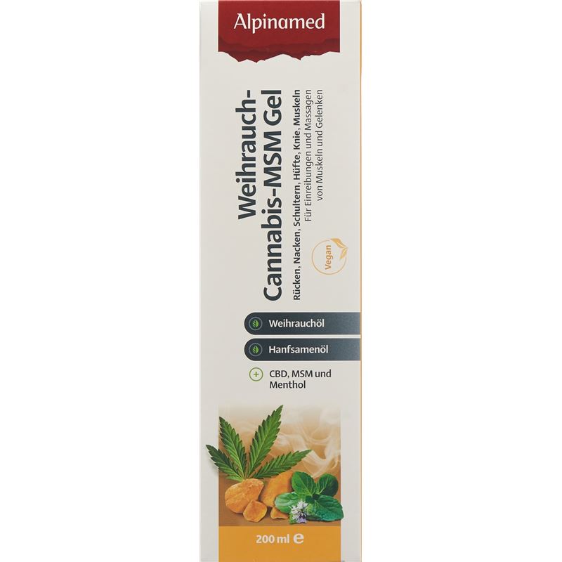 ALPINAMED Weihrauch Cannabis MSM Gel Disp 200 ml