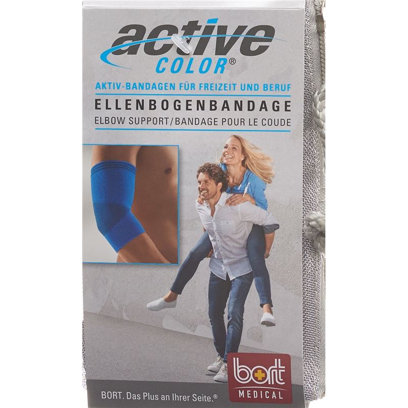 BORT ActiveColor Ellenbogenbandage L +28cm blau