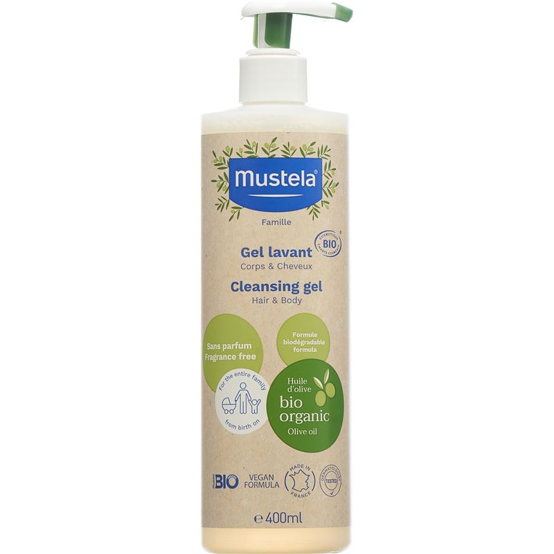 MUSTELA BIO Waschgel Haare Körper (neu) Fl 400 ml